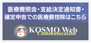 医療費照会・支給決定通知書・確定申告での医療費控除はこちらから KOSMO Web Communication Web