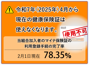 令和7年（2025年）4月から現在の健康保険証は使えなくなります。